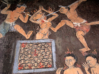 Bawdy mural Wat Suwan Dararam