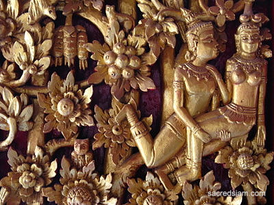 Nareepol fruit maiden wooden carving