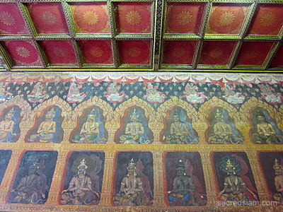 Phra Pathom Chedi Nakhon Pathom murals celestials