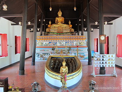 Wat Amphawan Chetiyaram Amphawa Samut Songkhram Buddha footprint