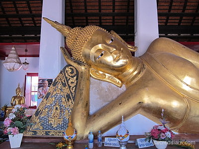 Wat Amphawan Chetiyaram Amphawa Samut Songkhram Reclining Buddha