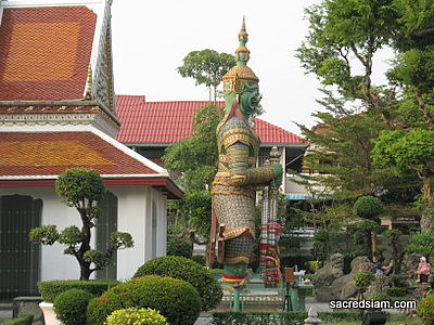 Wat Arun ordination hall yak