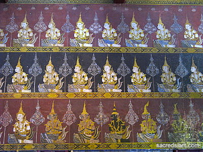 Wat Mahathat Phetchaburi mural celestials