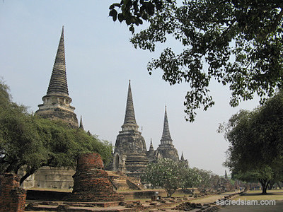 Three chedis at Wat Phra Si Sanphet Ayutthaya