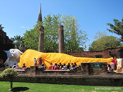 Wat Yai Chai Mongkhon Ayutthaya Reclining Buddha